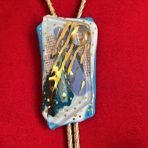 Dichroic Glass Bolo Tie